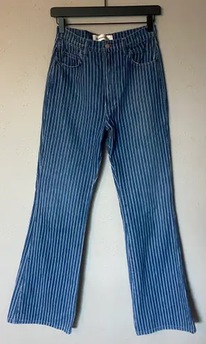 Reformation Pinstripe Bootcut Jeans