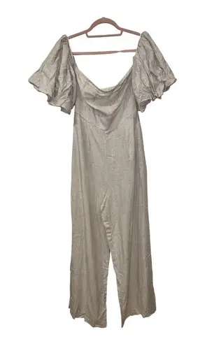 COMMENSE Linen Blends Puff Sleeve Jumpsuit
COLOR