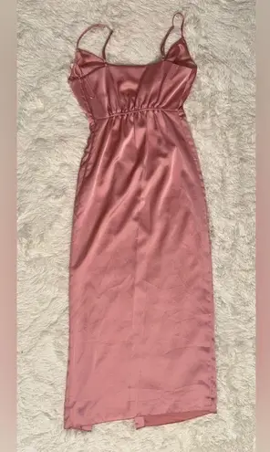 Milly Lilliana side slit midi Slip rose gold Dress sz 0