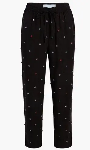 Hill House NEW NWT Jammie Jewel Pant In Black Multi