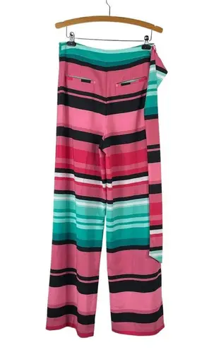 NY&C 7th Avenue Women's Pink Blue Black Palazzo Pants Size 6 NEW w Tag Wide Leg