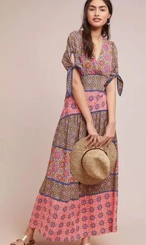 Maeve Anthropologie  Eder tiered maxi dress size 2