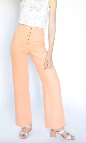 PALOMA WOOL Adeline Linen Pant Peach Sz 34 (US 2) Orange