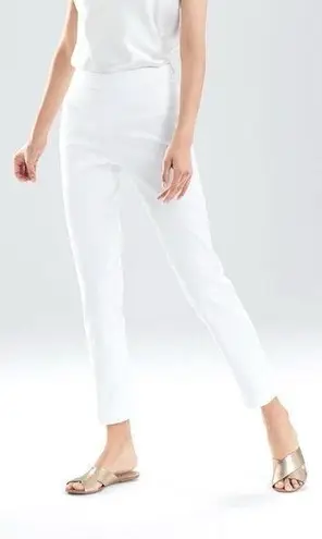 Natori  White COTTON CHINO ANKLE PANTS pull on size 12