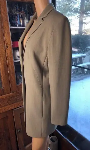 Travis Ayers green/khaki Long Blazer Coat Womens Single