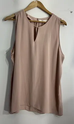 Violet+Claire Womans XL Pink Peek A Boo Sleeveless Blouse NWT
