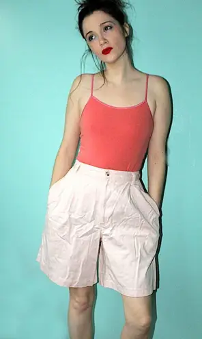 Bermuda PALMETTO's Pink Vintage 1990's High Waisted  Shorts