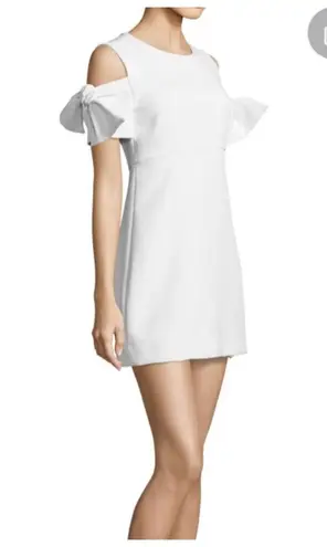 Milly NEW Womens 12 Tie Mod Dress White Cold Shoulder Wedding Bridal Elopement