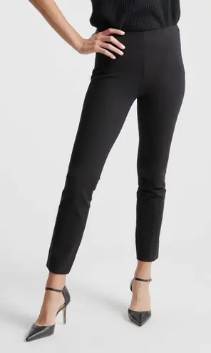 Quince Womens Ultra-Stretch Ponte Pintuck Ankle Pant Black S