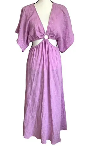 Show Me Your Mumu  SMYMM Dana Cutout Midi Dress in Lilac Purple