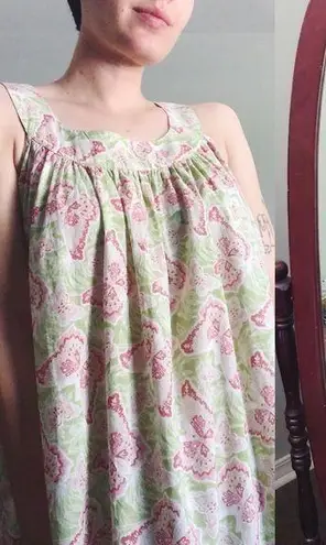 April Cornell • butterfly print cotton smock midi dress tent muumuu shift