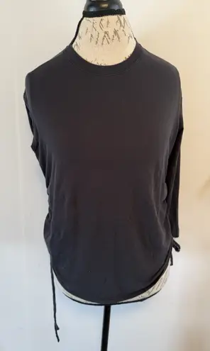 Lululemon Black Pima Cotton Side Cinch Long Sleeve Size 6