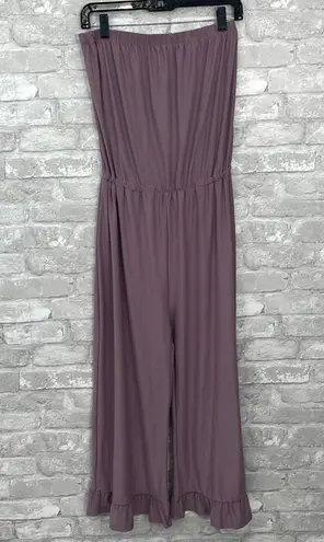 No Comment Strapless Jersey Knit Jumpsuit