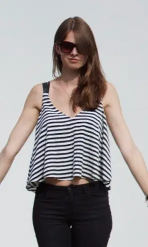 ZARA Black & White Striped Tank Top