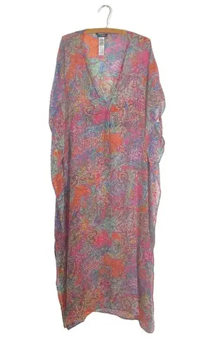 Ralph Lauren NWT Midi Cover-up Caftan Amara Patchwork Dress M