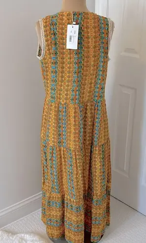 Uffizi 529 Printed Sleeveless Midi Maxi Dress Size M