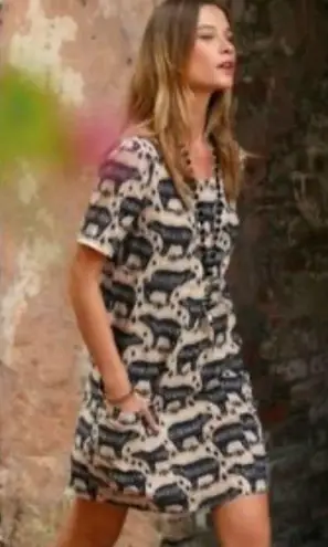 Maeve by Anthropologie Polar Bear Mini Shift Dress with Pockets Size 2 EUC