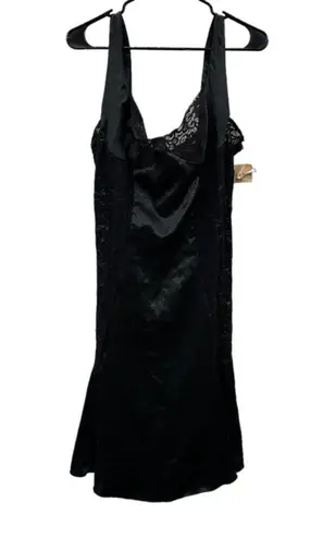 Vintage Evan Picone Black Lace Sleeveless Intimate Lingerie Slip Dress Size L Size L