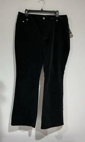 Woman’s Iman 300,degree Slimming Technology 16 Black Corduroy Dress Pants NWT