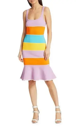 Tanya Taylor Noreen Colorblock Dress large