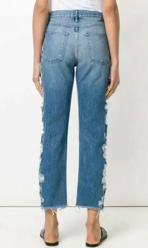 3 X 1 Denim Button Fly Higher Ground Boyfriend Slim Distressed Jeans Size 25