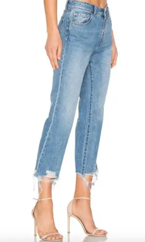 DL1961  Patti High Rise Straight Jeans in Vibrant Cropped Distressed Size 26