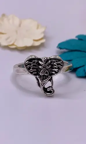 Boho Statement Blue Elephant ring Set - Image 4