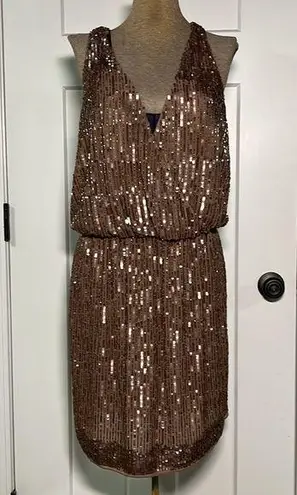 Aidan Mattox Halter Beaded Cocktail Dress Size 6