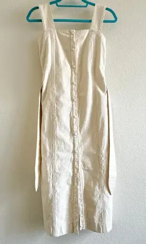 Nanushka Sally Denim Creme Midi Dress XS