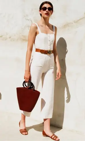 STAUD Mongo Jumpsuit Size M White Size M