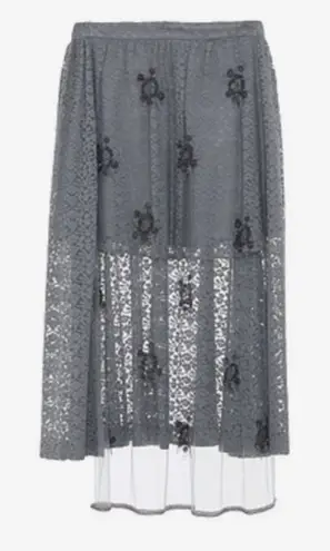 Stella McCartney embellished lace high-low skirt