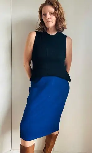 Wilfred Knit black Tank Tunic Top Size Small Sweater Knit Minimalist Style