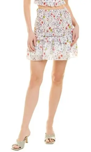 70/21 Ruffle Floral Print Skirt Size XS