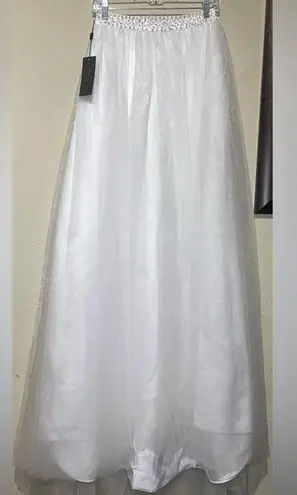 B & B Bailey Bridal Bridalwear Sequin Banded Wedding Skirt With Tulle Size 4 White