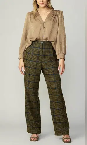 Current Air NEW Shirred Jacquard Blouse - BRONZE