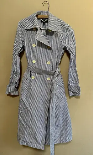 J Crew Womens Blue Striped Double