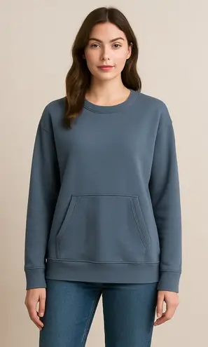 Mondetta Blue Crewneck Sweatshirt Size L | Women’s Pullover Athleisure Cozy