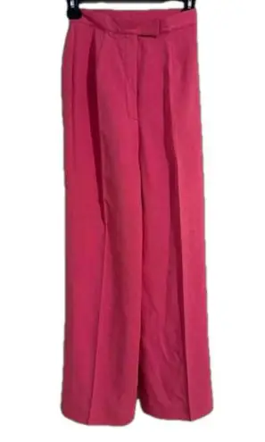 Ralph Lauren  black label silk pleated wide leg pant trousers pink fuchsia Barbie