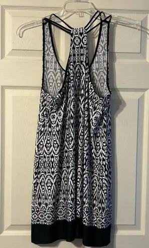 Apt. 9  Nightgown Sleeveless Black & White Aztec XXL