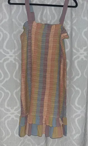 American Eagle Striped Smocked Dress