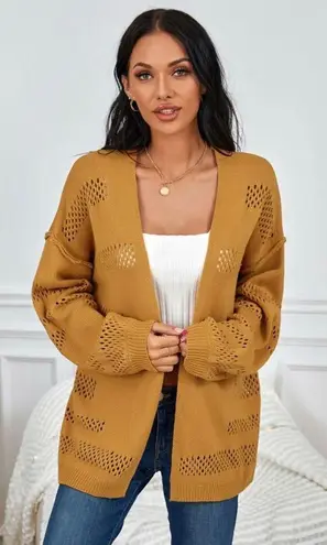 Shein Mustard Yellow Cardigan