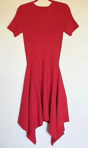 TY-LR The Odessa women’s asymmetrical Knit dress in Rust size small S