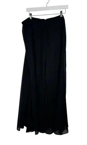 Alex Evenings  Black Pull On Wide Leg Pants High Rise Cocktail Wedding Womens XL