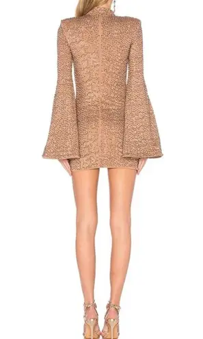 Michael Costello x REVOLVE sequin mini nude dress EUC