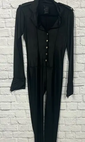 Leg Avenue Police Black Button-Up Jumpsuit