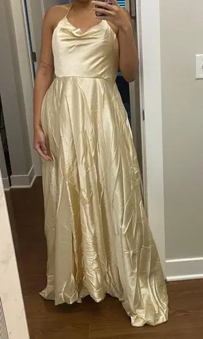 Women’s Formal Evening Ball Gown Tan Size 10