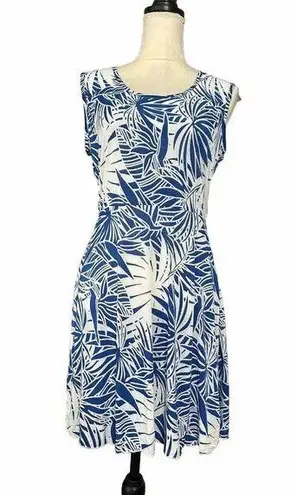 West Loop Sleeveless mini silhouette multi color blue boho short Dress Size Med