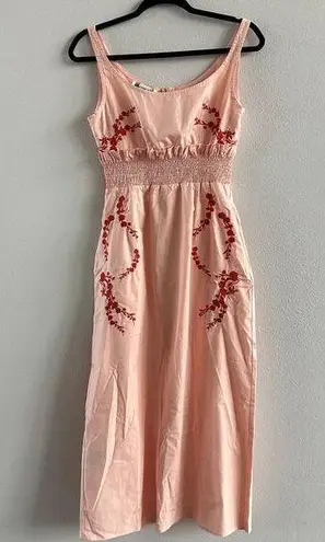 FANM MON BAHAR MIDI DRESS Marassa Collection Peach Size Small Orange