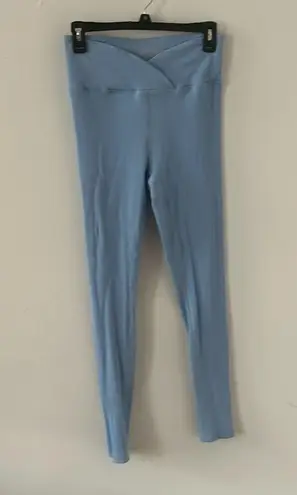 Year Of Ours Women's Baby Blue Ribbed Veronica Legging Size Large