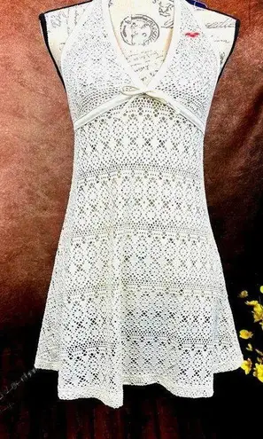 Arena Mesh Halter Neck Coverup - Cream - size M